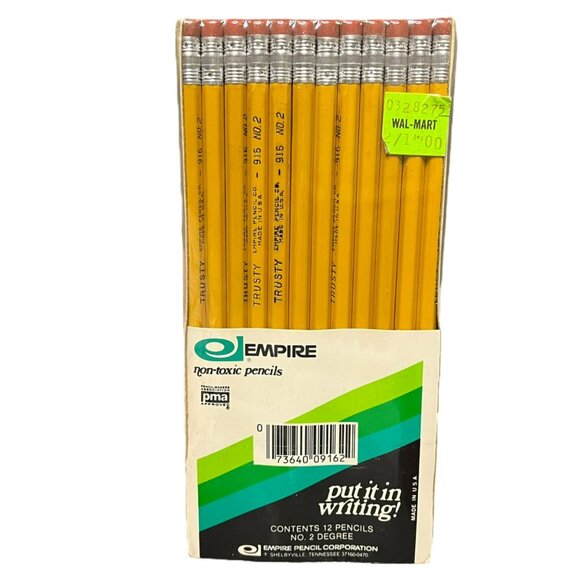 Empire No 2 Pencils‎ New old Stock Made in the USA Trusty # 916 Pack of 12 - Picture 1 of 4